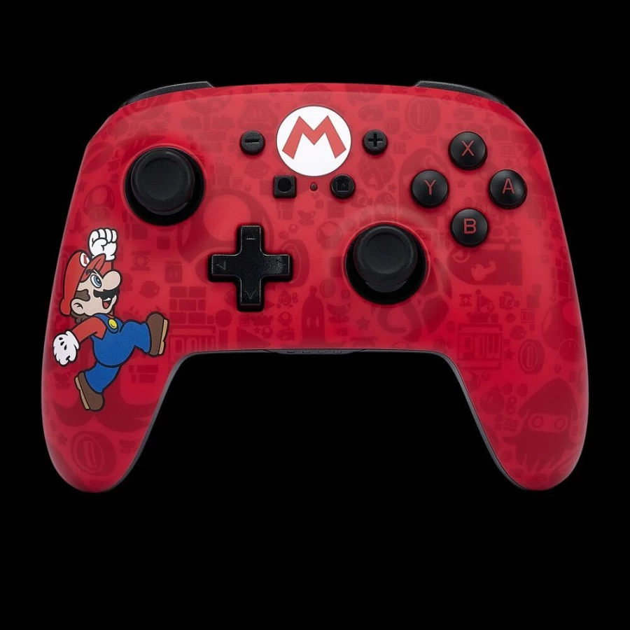 PowerA Enhanced Wireless Controller for Nintendo Switch - Super Mario Themed Here We Go Edition