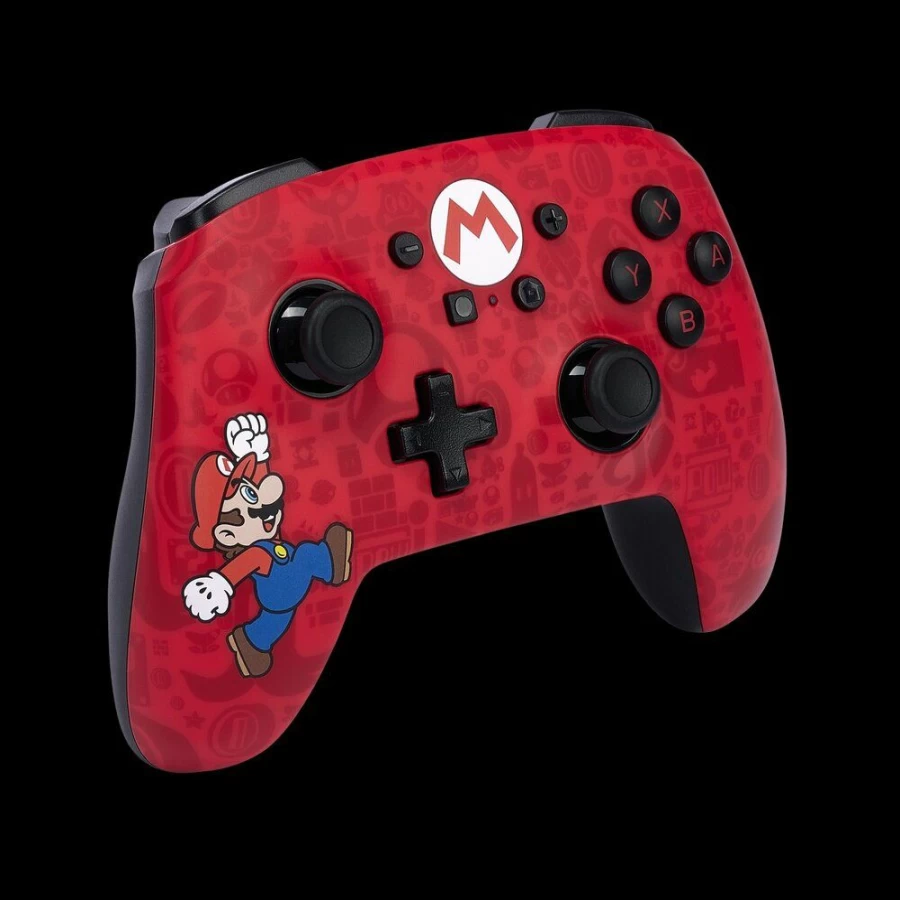 PowerA Enhanced Wireless Controller for Nintendo Switch - Super Mario Themed Here We Go Edition