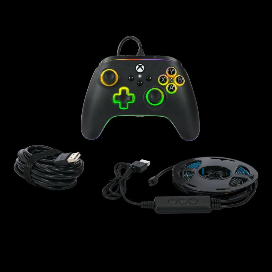 PowerA Advantage Wired Xbox Series X|S Controller with Lumectra RGB Lighting - Black